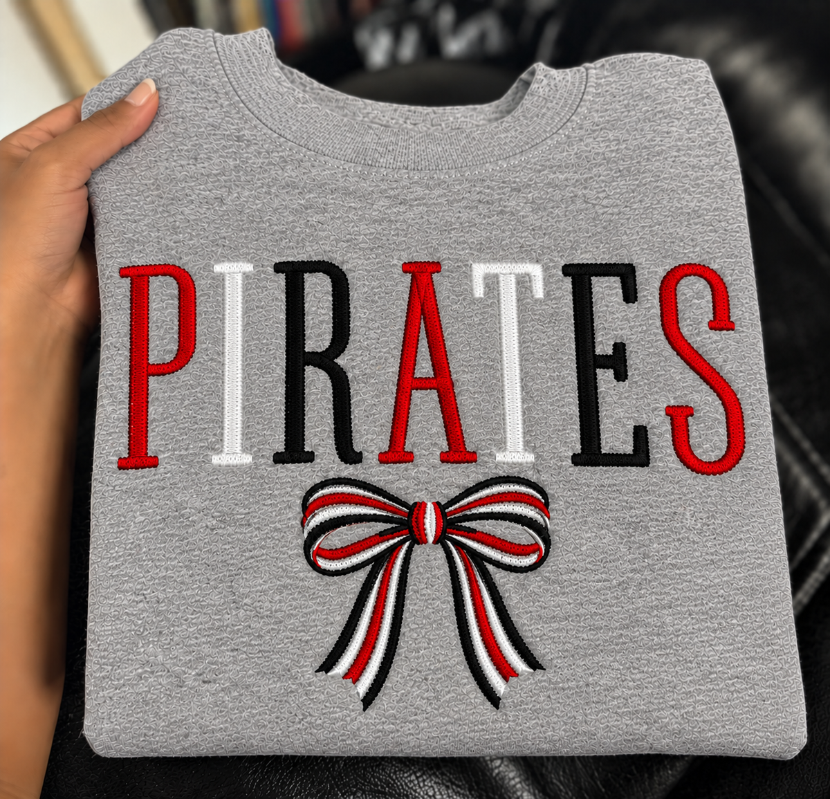 Wholesale Game Day 3D Embroidered Crewneck Sweaters