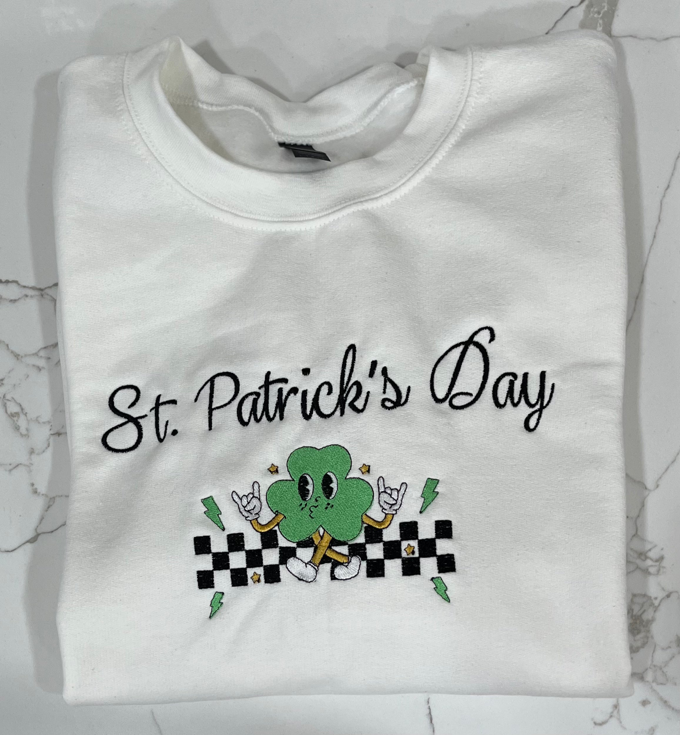Checkered St. Patrick’s Crewneck Sweater