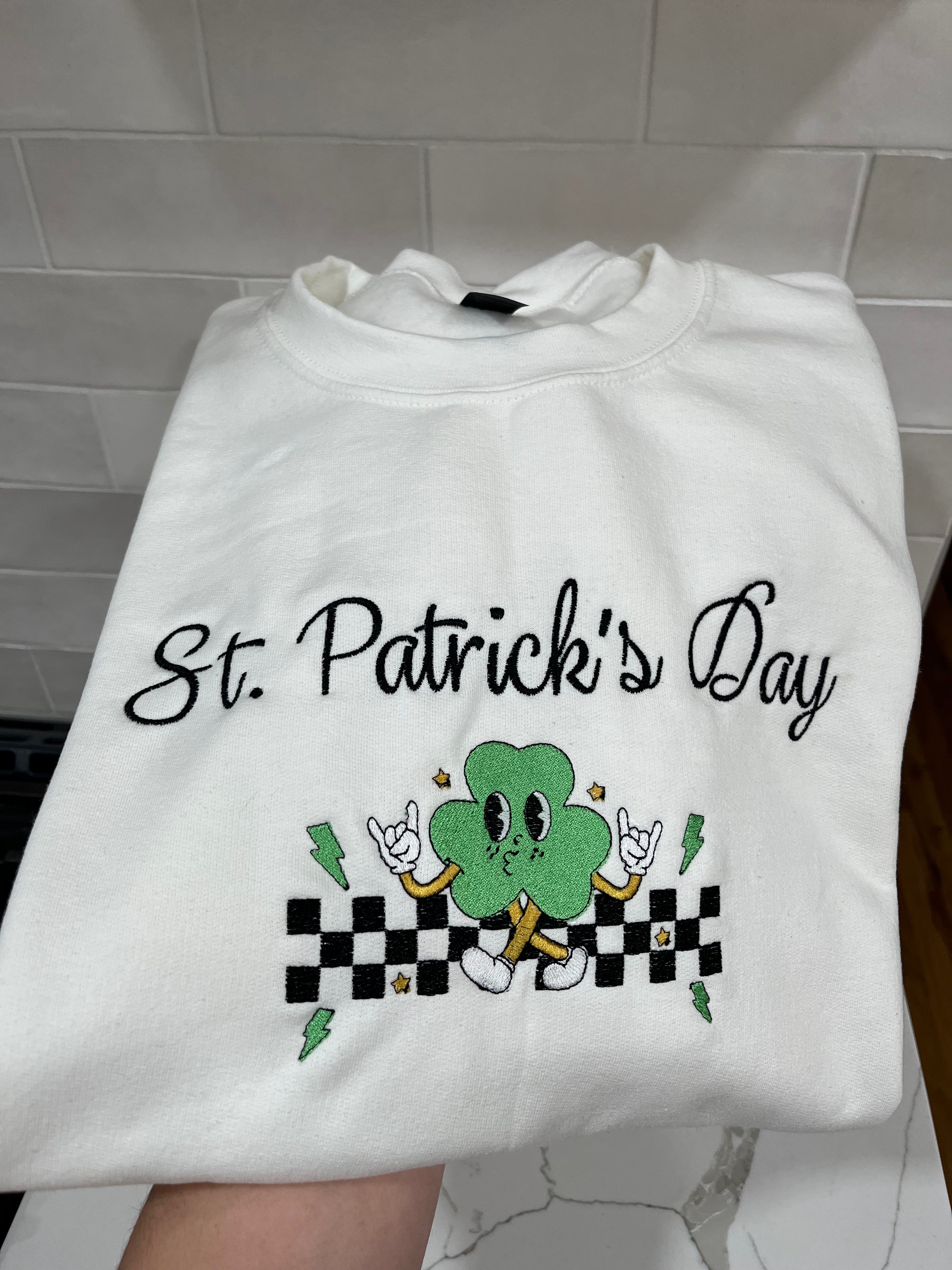 Checkered St. Patrick’s Crewneck Sweater