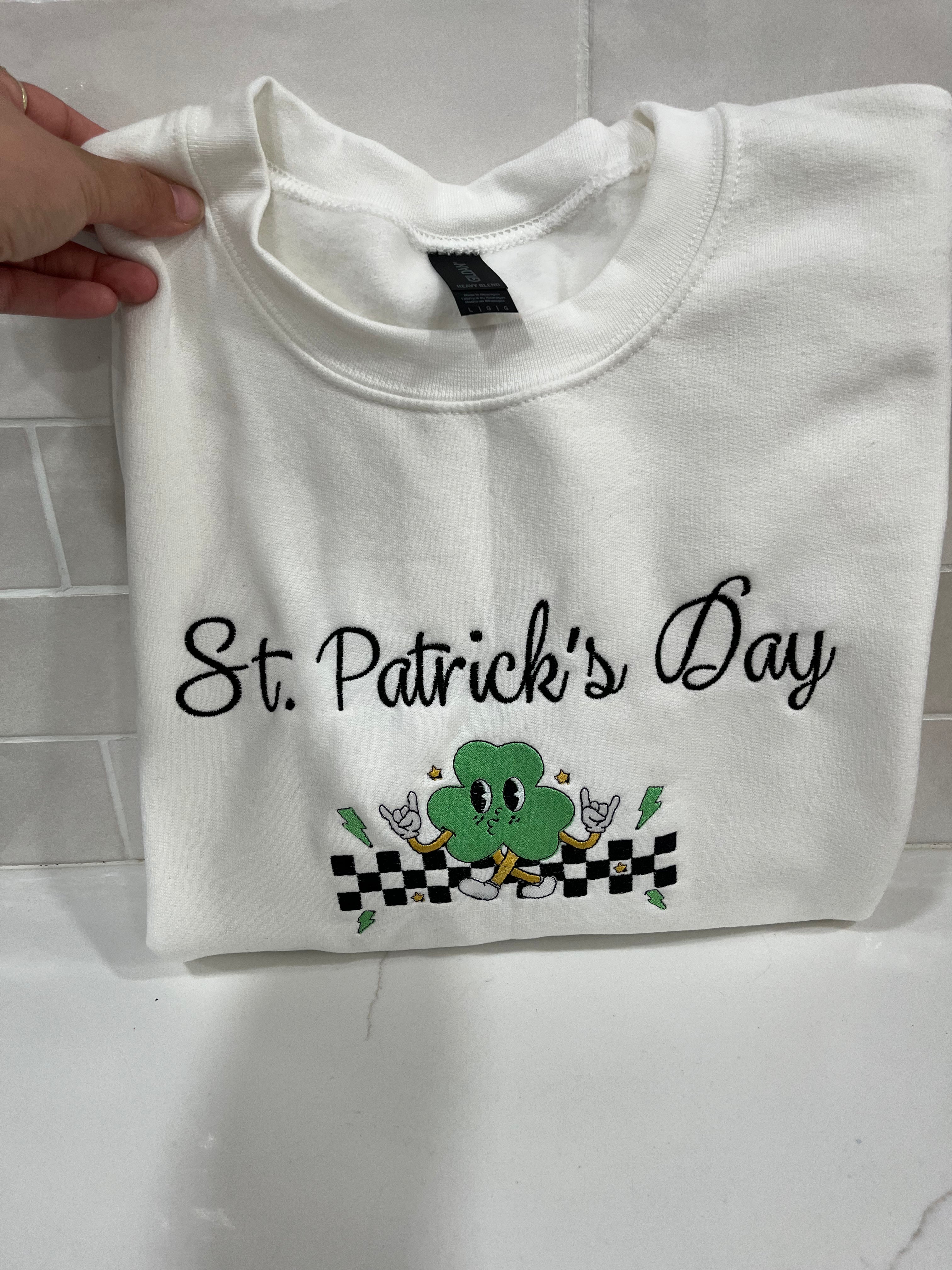 Checkered St. Patrick’s Crewneck Sweater