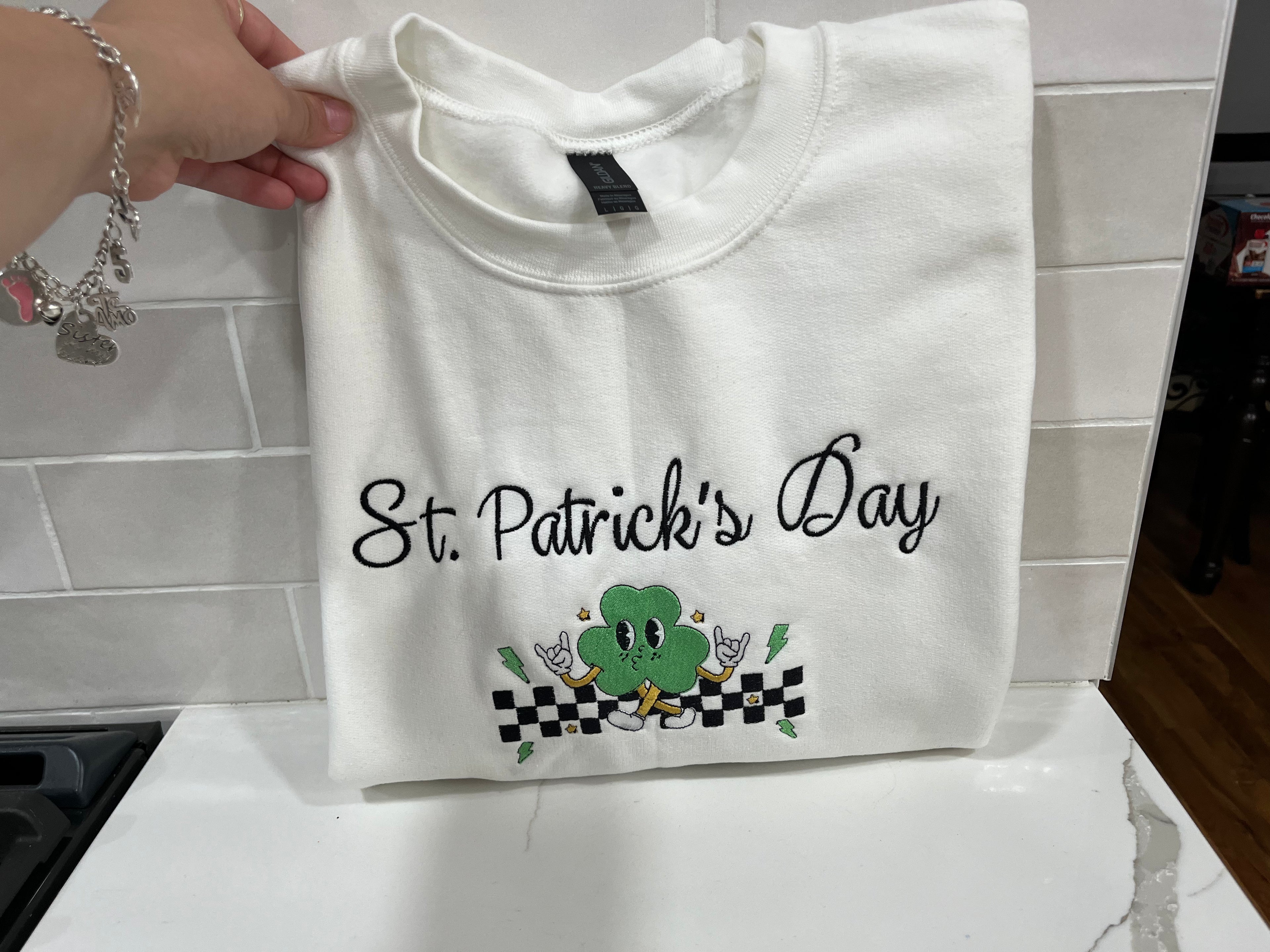 Checkered St. Patrick’s Crewneck Sweater